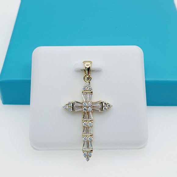 "14K Gold Plated 925 Sterling Silver CZ Beautiful Pendant for Women, 1USPAR4001 - Picture 3 of 11